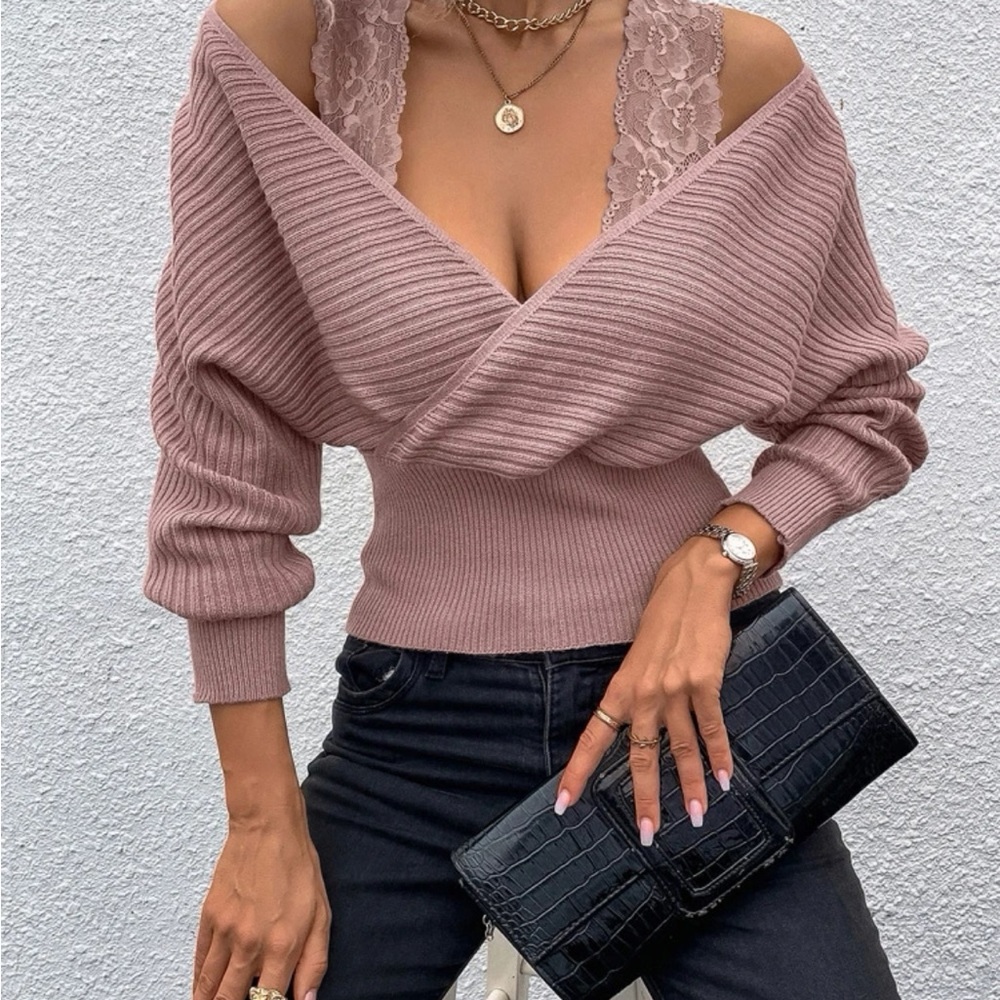 Cozy Cold Shoulder Knit Sweater - Picture 2 of 8